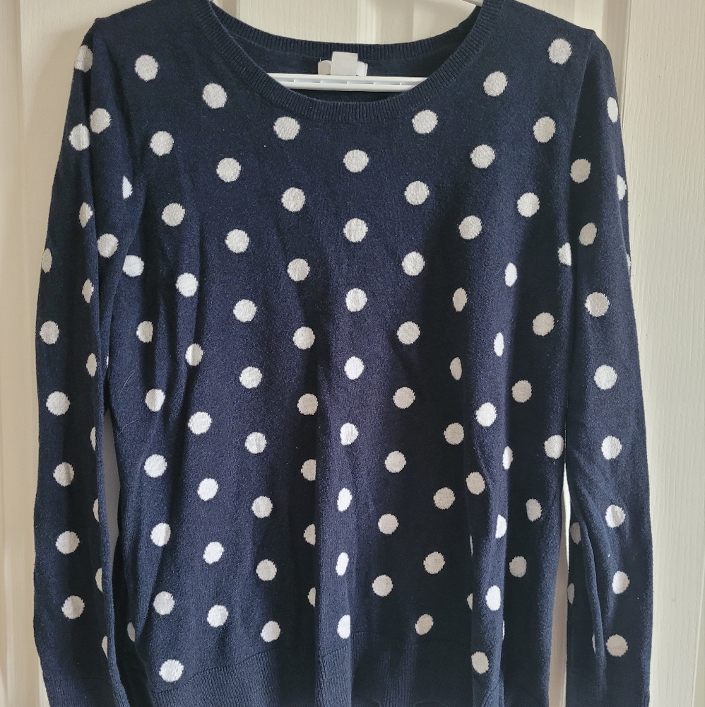 Blue pokadot sweater